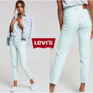 📦 NEW Women’s Size 28 LEVIS Nwt Wedgie Fit High Rise Jeans Mint Blue 228610016